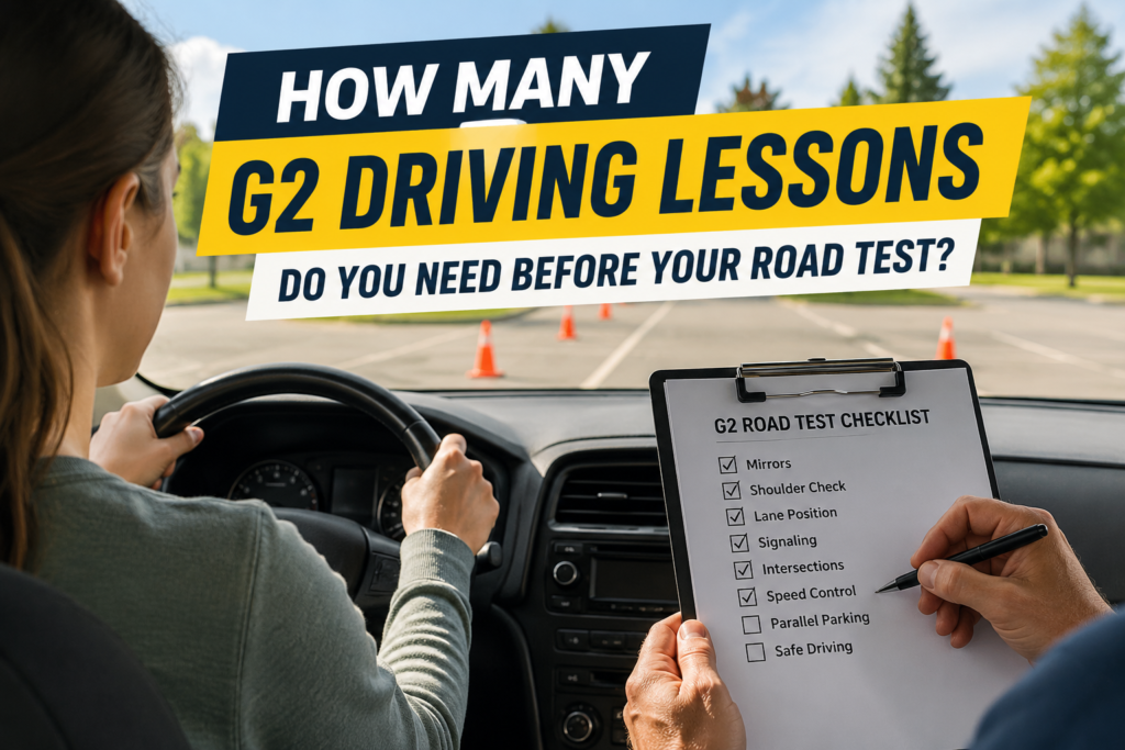 how many driving lessons before G2 test