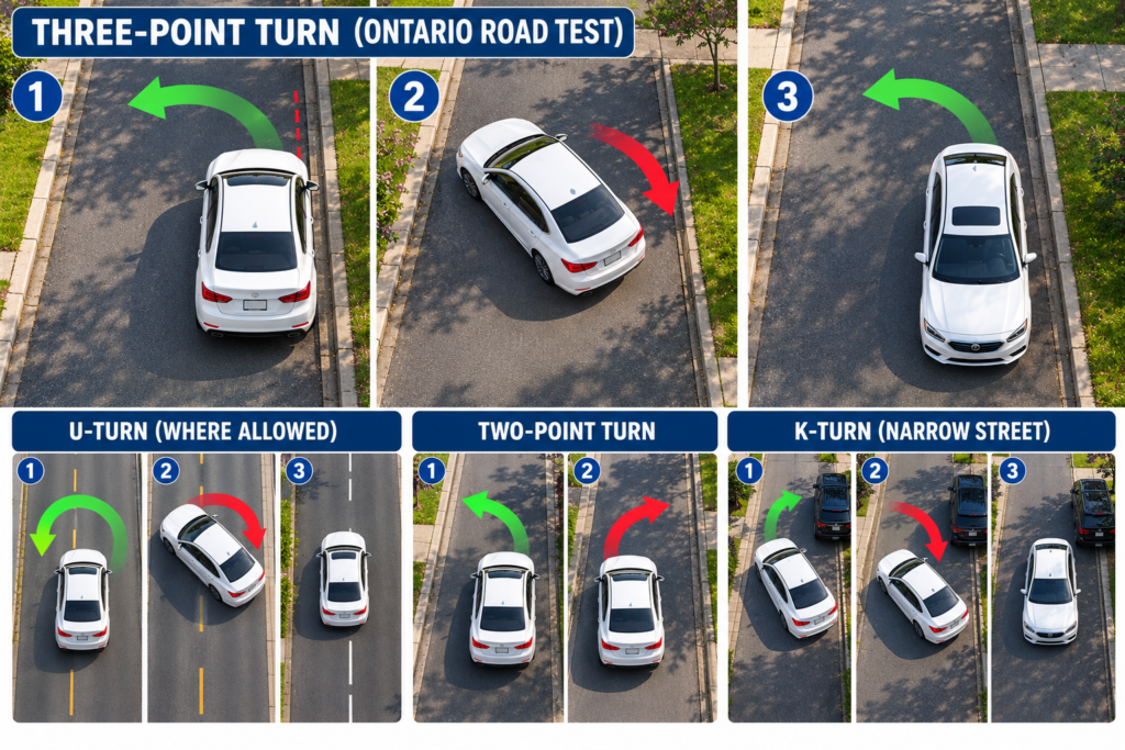 three-point turn